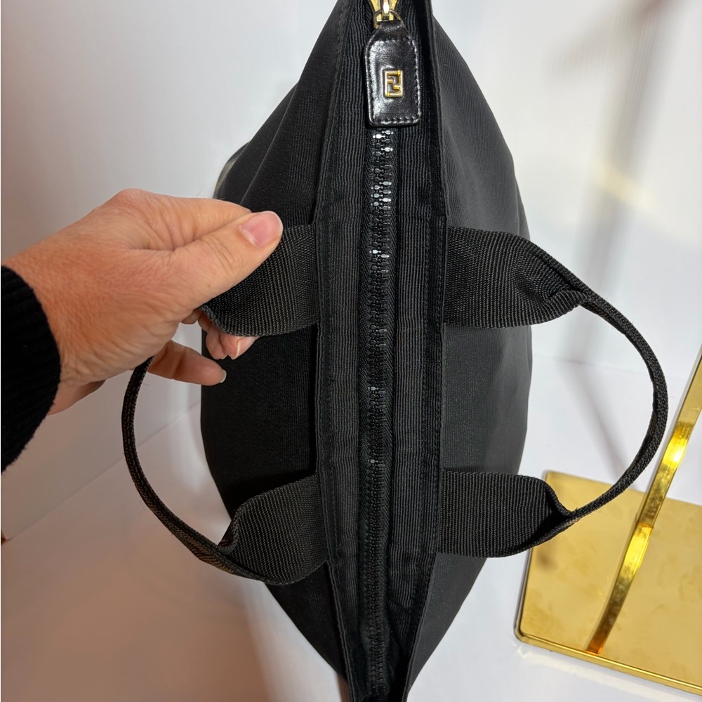 Fendi Black Tote with Brown Lettering - Picture 15 of 15